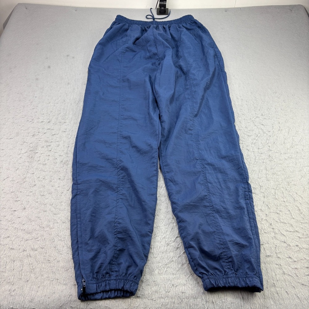 Vintage Reebok Jogger Track Pants Mens Large Blue Tapered 90s Stretch